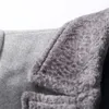Mélanges de laine pour hommes Hiver hommes haut de gamme épaissi chaud col de fourrure Trench hommes décontracté affaires manteau de laine mâle mince longue veste taille M-5XL 231130