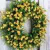 Decorative Flowers Wreaths Eucalyptus Wreath Colorful Spring Summer Floral Garland Home Decoration Multicolor 45cm Door Ornament PVC Artificial Flowers 231129