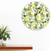 Orologi da parete Orologio con fiori e foglie estive per la decorazione domestica moderna Tavolo per orologi sospeso con ago vivente per adolescenti