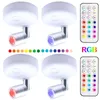 Veilleuses télécommande sans fil projecteur à piles rvb chambre décoration lampe à lave LED plafonnier