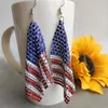 Dangle Earrings European And American Female Flag Metal Mesh Fashion Independence Day July 4