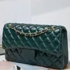 5A Designer Flap Bag Real Leather Caviar Lambskin Classic Jumbo Double Shoulder Bags All Black Purse Quilted Handbag quality 2024