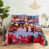 Bedding sets Santa Claus Queen Sheet Set Kid's Flat Sheet Boys and Girls Bed Sheets and Pillowcases Christmas Gifts Bed Sheet Set Bedding Set 231129