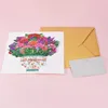 Vases Greeting Cards Popsup Bouquet Paper Flowers 3D Flower Rose Lily Sunflower Tulip Tropical Bloom Home Decor 230428