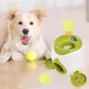 Köpek oyuncakları çiğneme evcil hayvan tenis yemek makinesi interaktif top fırlatıcı eğitimi yavaş gıda oyuncakları kediler ve köpekler için uygun köpek oyuncak 231129