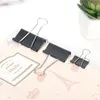 Clipboards 12st Metal Paper Clip Foldback Bindemedle Clips Black Grip Clamps Document Office School Stationery 231130