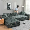 Stolskydd STRECK SOFA COVER SLIPCOVER Tryckt L Form Corner Couch Cover For Living Room Elastic 1/2/3/4 Seat Armchair Protector Q231130