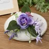 Flores decorativas 4 PÇS/SET Decorações de Casamento Nupcial Pulso Flor Irmãs Grupo Mão Broche Corsage Z1113