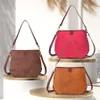 Purses Large capacity autumn and winter new Tote bucket women's bag cowhide pattern single shoulder cross body portable versatile clearance sale