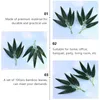 Decorative Flowers 100 Pcs Simulated Bamboo Leaves Plants Decor Faux Green Leaf Outdoor Small Stems