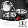 Bols 4 pcs épaissir bol à soupe en acier inoxydable étudiant plat bassin émail bassins grand mélange