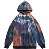 Herrtröjor tröjor toppar 2023 höst och vinter trendiga varumärke tie-dye personlighet cool hoodie hooded tröja