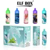 Original ELF BOX 14000 Puffs Einweg-E-Zigarette 600 mAh wiederaufladbarer Akku 10 Geschmacksrichtungen 2 % 5 % Kapazität Spule OEM VAPE Pen Ske BANG Box ELF