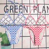 Klasyczne drukowane stroje kąpielowe Kobiety projektantki bikini seksowne bandaż kantar stroju kąpielowego wyściełane głębokie v szyja bikinis letnie gorąca wiosna strój kąpielowy
