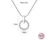 Designer 3A Zircon Ring Pendant Necklace Women Fashion Luxury Brand Box Chain s925 Silver Necklace Female Sexy Collar Chain High-end Jewelry Valentine's Day Gift