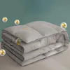 Bedding sets Skinfriendly Cotton Fabric Comforter Filled with 100 Goose Down Warm Silky Winter Three Colors Full Size Quilts 231129