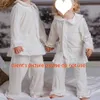 Pigiama Abbigliamento per bambini Ragazze Pigiama di Natale Famiglia Pigiama di velluto bianco Abbinabile Abito per ragazze Morbido Due pezzi Indumenti da notte per bambini PJS 231129