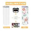 US/CA Voorraad 16oz Waterflessen Klaar om te verzenden Sublimatie Glazen Mokken Helder Frosted DIY Bubble Tea Koffie Jucie Frisdrankpotten Tumblers