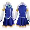 Anime Konosuba Aqua Cosplay Kono Subarashii Sekai Ni Shukufuku Wo Costume Satou Kazuma Uniform Suit Megumin Magician Costumes