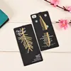 Creative Golden bookmark with card Metal book mark Elegant Paper Clip markers Feather Angel Stationery Office School Supplies 122342