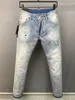 DSQ2 Mens Jeans Luxury Designer Skinny Ripped Cool Guy Causal Hole Denim Fashion M￤rke Fit DSQ2 Slim Jeans Grey Color Men Washed Pants Classic 9876