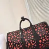 Large Capacity Duffle Bag Polka Dot Travel Bags Embossed Letter Print Sacoche Outdoor Leather Strap Soft Sided Suitcase Luggage Bb Backpack