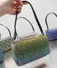 Bolsa de perfura￧￣o de ￡gua de designer-Full Bolsas de ombro mulheres diamante bolsa de bolsa de manga de moda remov￭vel Correia de ombro de ombro de ombro aberto