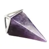 Charms Natural Crystal Square Cone Shape Chakra Stone Pendum Rose Quartz Pendants For Jewelry Accessories Diy Making Wholesa Dhgarden Dhqe6