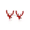 Шпилька модные украшения S925 Sier Post Серьги с красными оленями милый лось с серьги с серьгами drowd Dhskt