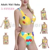 Women's Swimwear Air Balloon Travel The World Yellow Swimsuit Bikini Padded High Waist Balloons