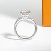 クラスターリング3.5ct（合計4.3ct）d色モッサナイトエンゲージメントソリッド925 Sterling Silver with Gra Certifacate Jewelry Wholesale