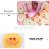 Moldes de panificação 10pcs/caixa amor forma de biscoito conjunto de biscoitos do dia dos namorados presentes em forma de coração em forma de coração biscoit fondant com estampado de estampado acessórios de cozinha