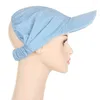 Cappelli a tesa larga Cappello Donna Visiera parasole estiva Protezione solare elastica Turbante Foulard Copricapo Sciarpa Berretto da spiaggia all'aperto