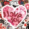 50 PCS Love Stickers I Love You Graffiti Stickers for DIY Luggage Laugh-Skateboard Skateboard Potorcycle Bicycle Congles C50-267