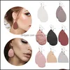 Charm Fashion Pu Leather Oval Earrings Statement Colorf Teardrop Earring Jewelry Gifts For Women Girls Drop Delivery Otewr