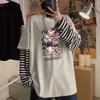 Herr t-shirts harajuku diona ktzlein genshin påverkan t skjortor kvinnor heta spel cosplay grafisk sommar lös casual falska två stycken långärmad y2302