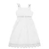 Flickas es mamma och dotter Suspender Girls New Baby Summer Cotton Hollow Out Elastic midje Princess Dress #5584