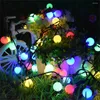 Strings Solar LED Ball Lights String Remote 8 Modes Holiday Fairy Garland For Wedding Year Valentine's Day Party Decoration