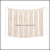 Tapestries Tapestry Wall Hanging Bohemian Decoration Home Room Bedroom Cotton Handwoved Cotton مع شرابات إسقاط حديقة DHDCN