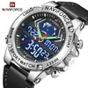 腕時計Naviforce Luxury Mens Sport Watches Military Waterproof Digital Alarm Chronograph Quartz Wristwatch Male Clock lelogio masculino 230201