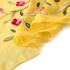 Sjaals 2023 Fashion lente/zomer dames bloem borduurwerk zijden sjaals sjaals zachte vrouwelijke wraps strand zonnebrandcrème hijab