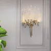 Lampada da parete da lettura moderna in cristallo con interruttore a led, luce turca, illuminazione esterna impermeabile per bagno