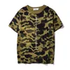 Designer Men T Sizeças de moda camuflagem de manga curta Homens de verão de verão colorida camise