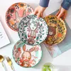 Plates 8 Inch Ceramics Plate Sushi Snack Dinnerware Dishes Dinner Serving Tray Tableware Porcelain Kitchen Utensils Dining
