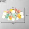 Plafonniers lampes modernes fleur multicolore pour chambre d'enfant lampe de salon LED luminaires d'intérieur