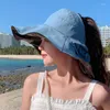 قبعات واسعة الحافة الصيف في الهواء الطلق للنساء Sun Visor UV Protection Big Beach Hiking Hat قمة قابلة للطي قابلة للطي قابلة للطي قابلة للطي قابلة للطي.