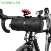 Panniers S Newboler Bike Taşınabilir gidon Pannier Çok Amaçlı Su Geçirmez Sırt Çantası MTB Yol Bisiklet Çerçevesi Tüp Torbası Elastik Bant 0201