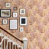 Fonds d'écran autocollants muraux pelés et collés papier peint auto-adhésif papillon floral jaune clair pour les murs de la chambre à coucher décoration de la maison