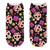 Women Socks Creative Skulls Colorful Pattern Short Harajuku Mexikansk skalle Ankel Funny Lucky Lycklig Sox för gåvor
