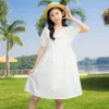 Dziewczyna Teen Kids Girls Sukienki Midi Summer Hollow Out Koronka Nowa 2022 Baby Princess Dress Eleganckie dzieci bawełniane ubranie #6987 0131